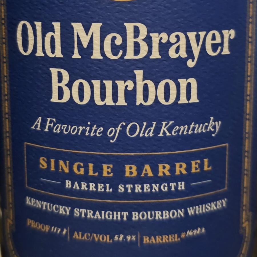 Old McBrayer Single Barrel Barrel Strength Bourbon