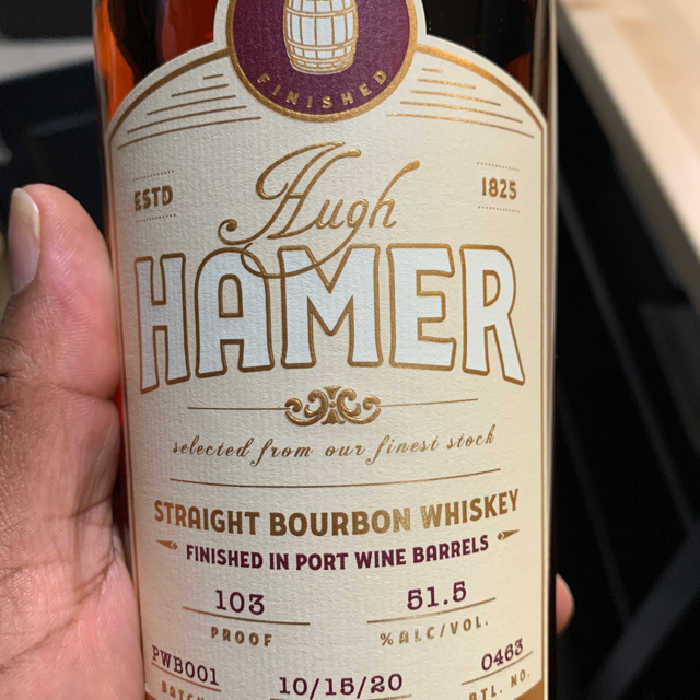 Hugh Hamer straight bourbon port wine barrels