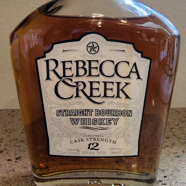 Rebecca Creek Straight Bourbon Whiskey 12 year Cask Strength