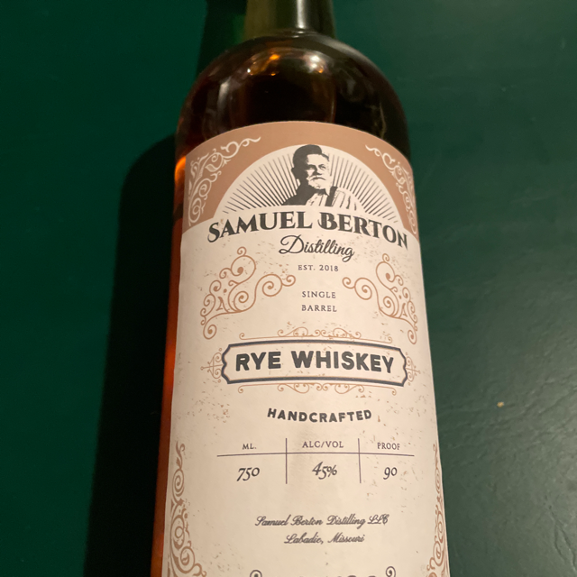 Samuel Berton Distilling Single Barrel Rye