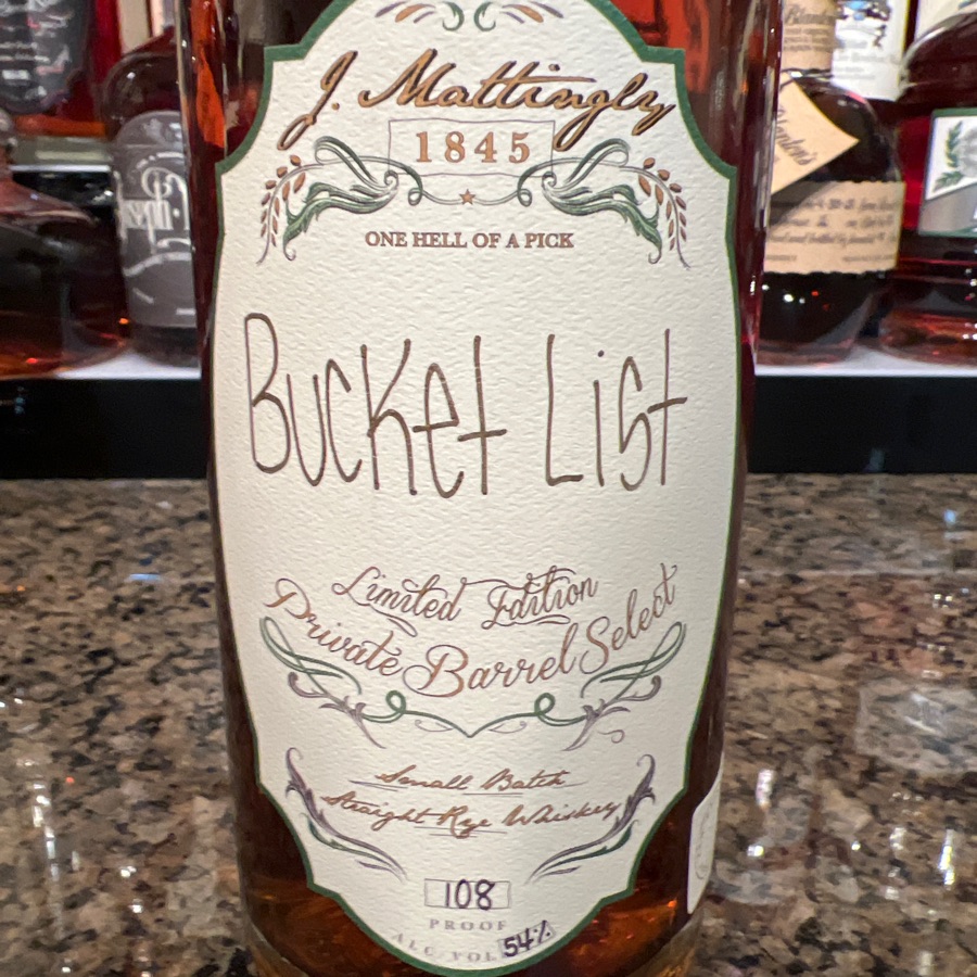 J. Mattingly 1845 Private Barrel Select Rye "Bucket List"