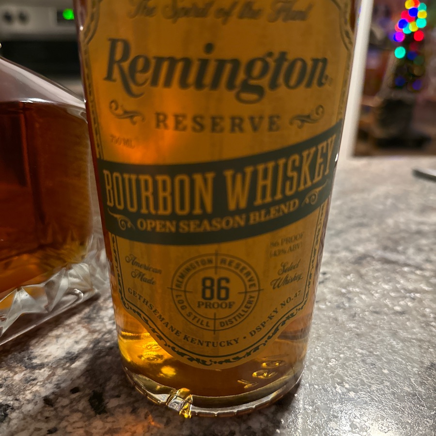 Remington Reserve Bourbon Whiskey Open Season Blend