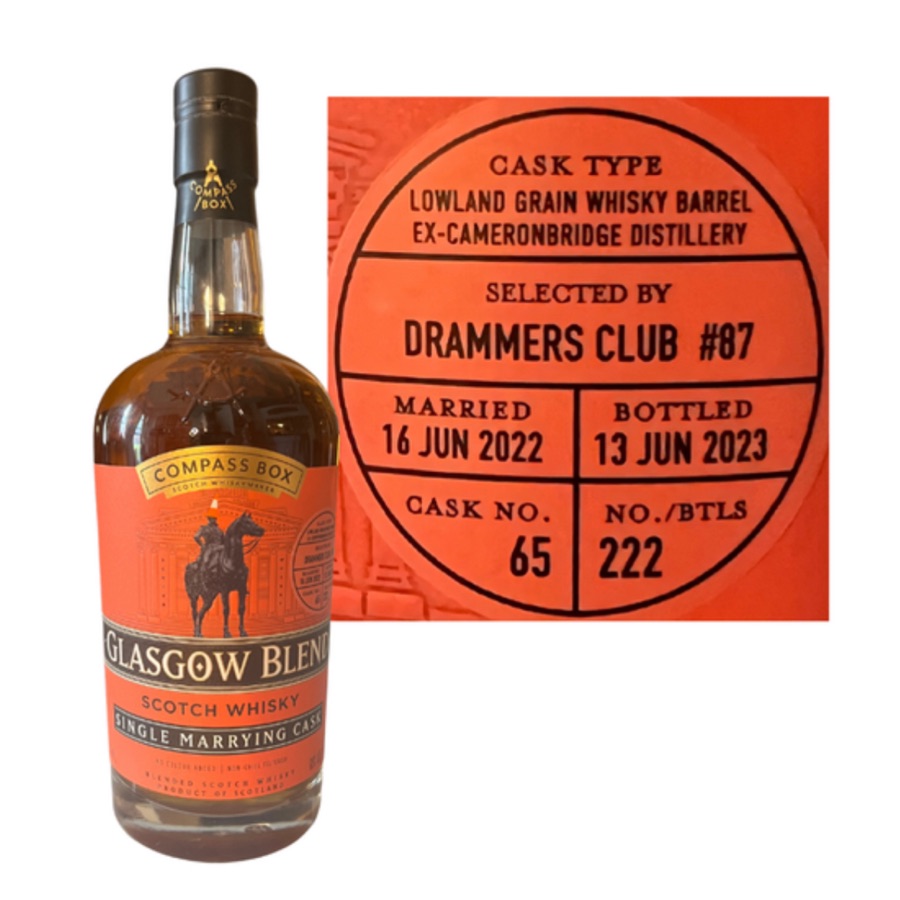 Compass Box Glasgow Blend Single Marrying Cask (Drammers Pick)