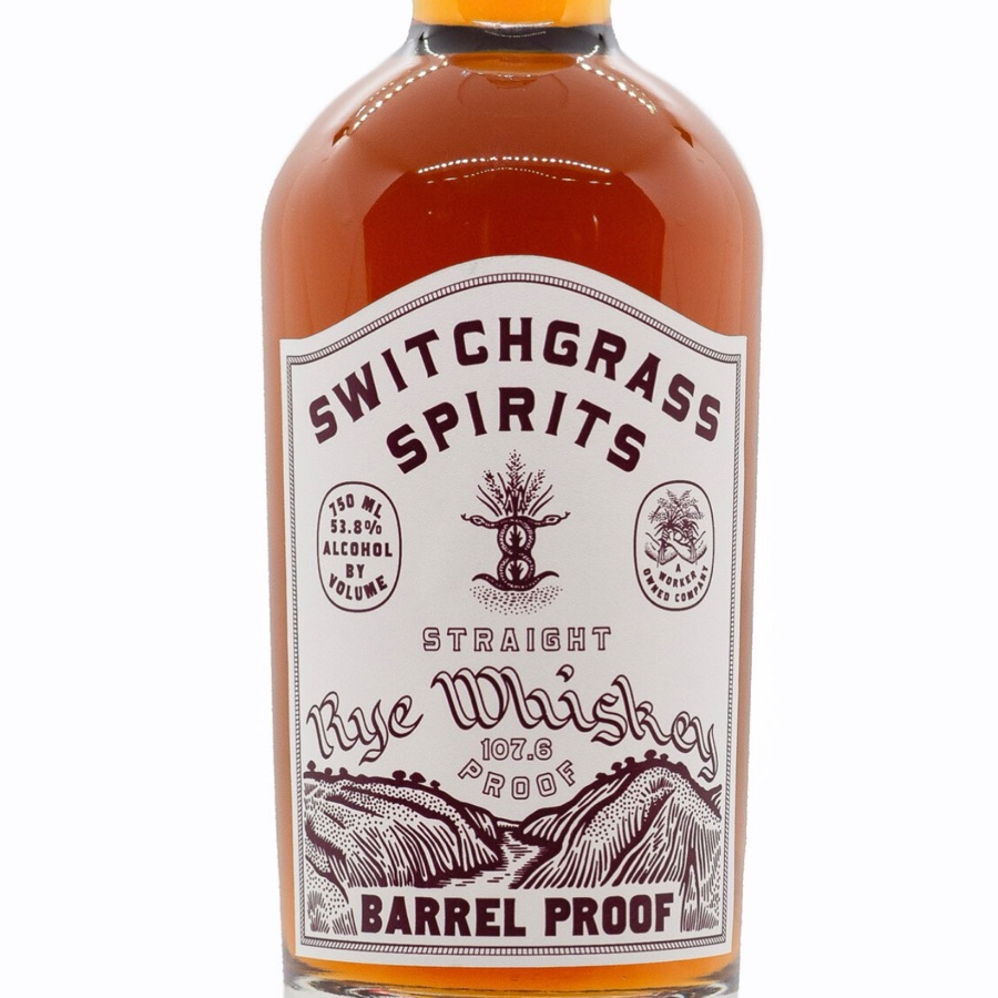 Switchgrass Spirits Barrel Proof Straight Rye Whiskey