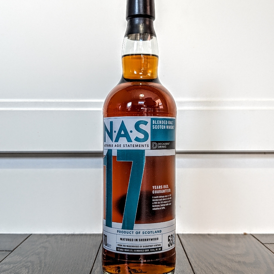 Notable Age Statements 17 Year Blended Malt Scotch Whisky (Decadent Drinks)