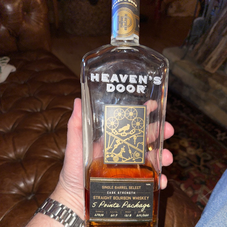 Heaven's Door Single Barrel Select Cask Strenght Straight Bourbon Whiskey (5 Points Package)