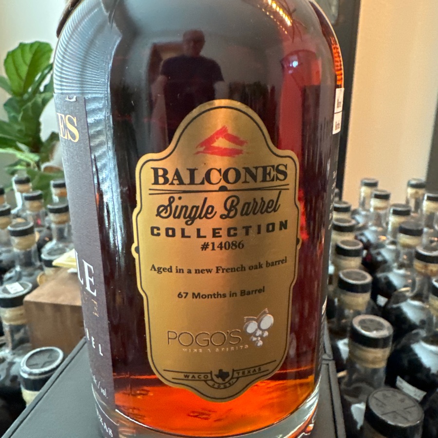 Balcones Rumble Cask Reserve Pogo's Single Barrel #14086 - 3/26/22