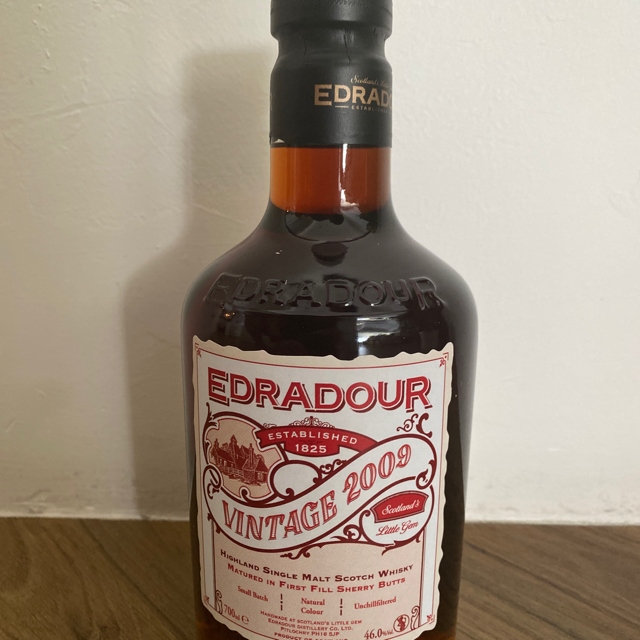 Edradour Vintage 2009 Highlank Single Malt Scotch Whiskey (First Fill Sherry Butts)