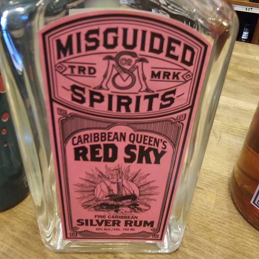 Misguided Spirits Caribbean Queen's Red Sky Silver Rum
