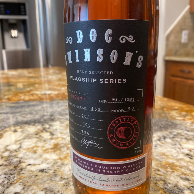 Doc Swinson's Flagship Series Straight Bourbon Finished in Sherry Casks (Release No. 2)