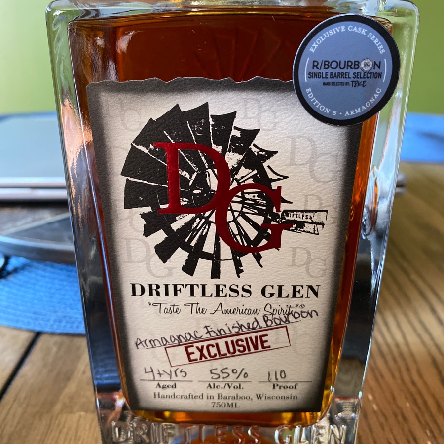 Driftless Glen Single Barrel Armagnac Finished Bourbon R/Bourbon pick