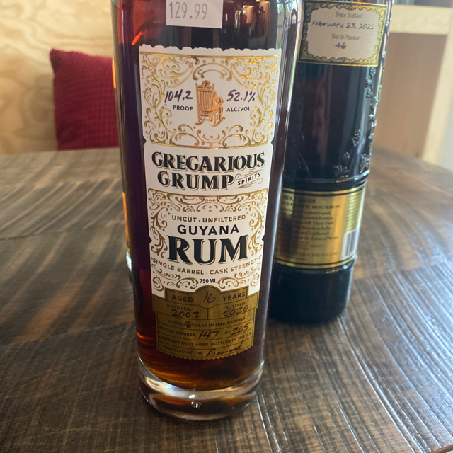 Gregarious Grump Guyana Rum