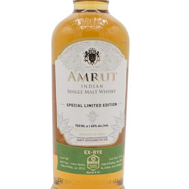 Amrut ex-rye cask matured
