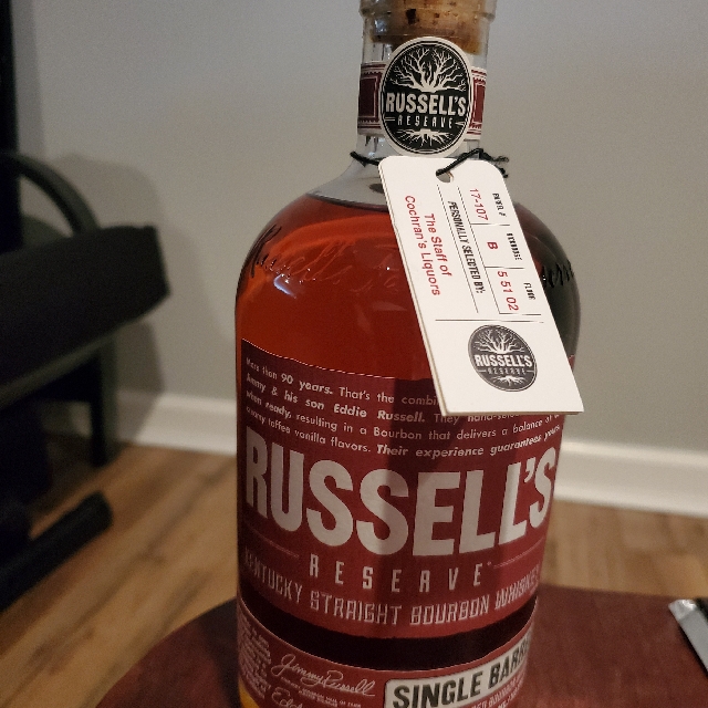 Russell's Reserve single barrel Cochran's liquors