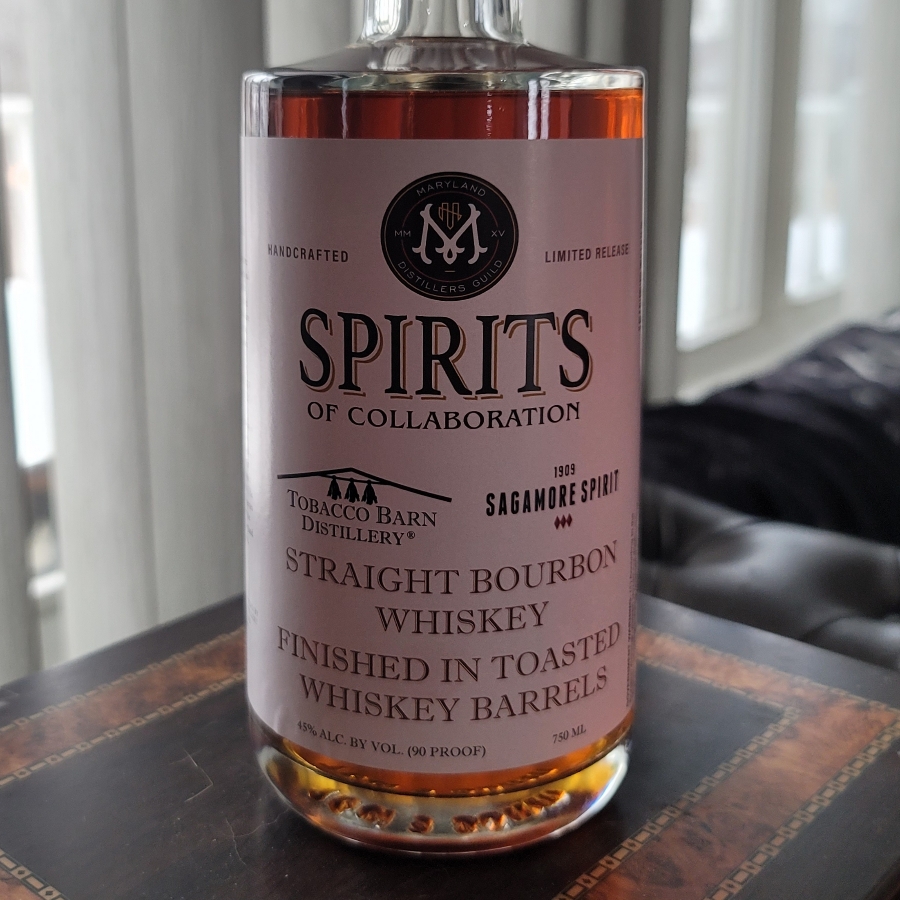 Tobacco Barn Distillery and Sagamore Spirit "Spirits of Collaboration" Straight Bourbon Whiskey finished in Toasted Barrels