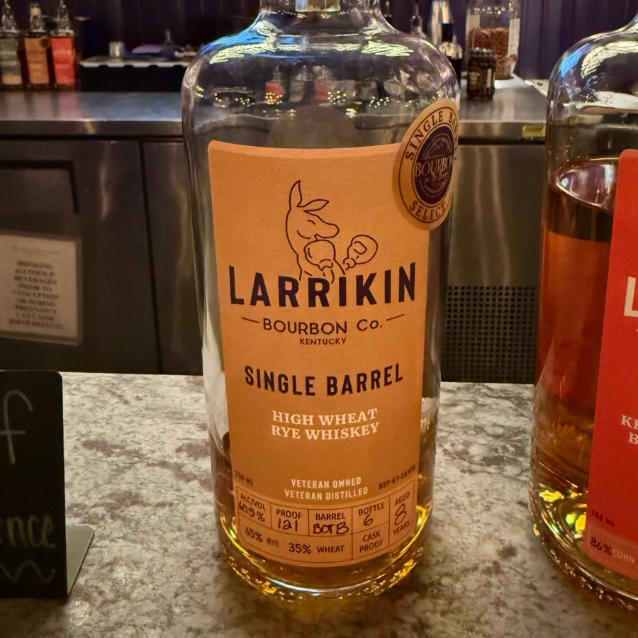 Larrikin Bourbon Co High Wheat Rye Whiskey Single Barrel
