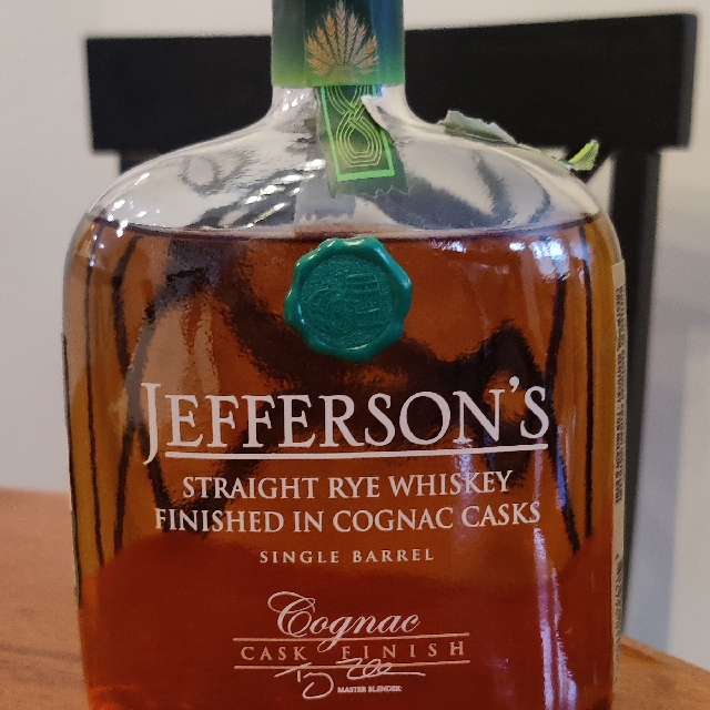 Jefferson's Single Barrel Straight Rye Finished in Cognac Casks (Benash Liquor)