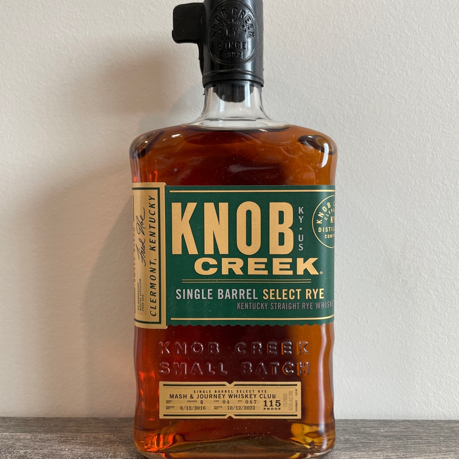 Knob Creek Single Barrel Select Rye (Mash & Journey Whiskey Club)