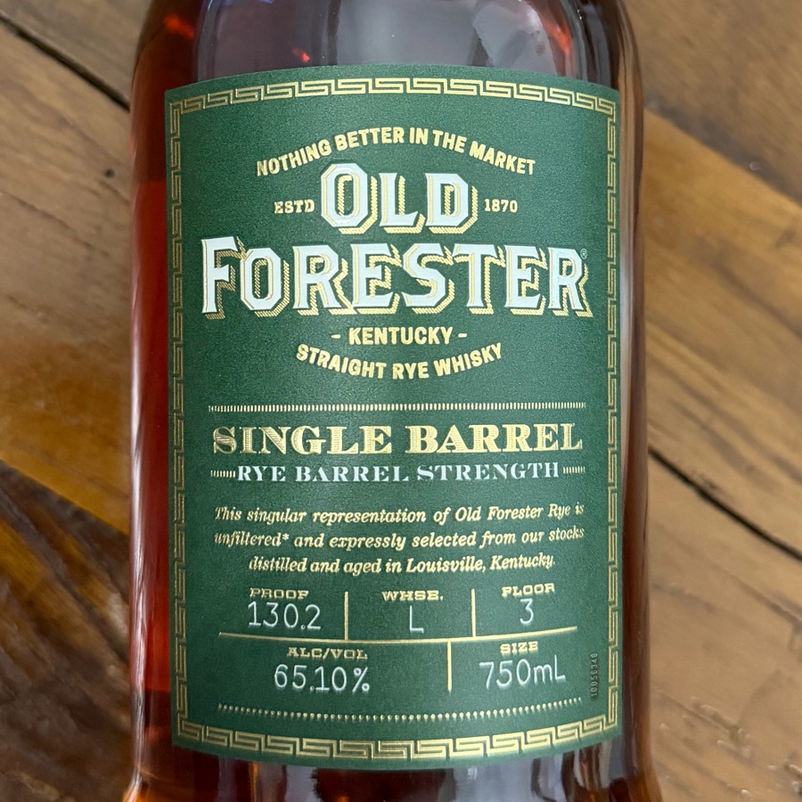 Old Forester Single Barrel Rye Barrel Strength