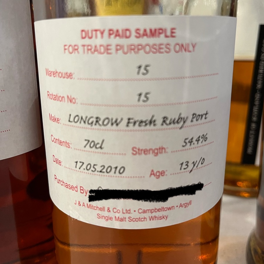 Longrow 2010 13 Years Fresh Ruby Port