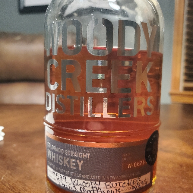 Woody Creek Distillers Colorado Straight Whiskey (Hand Selected by Dave Matthews The Bloody Butcher)