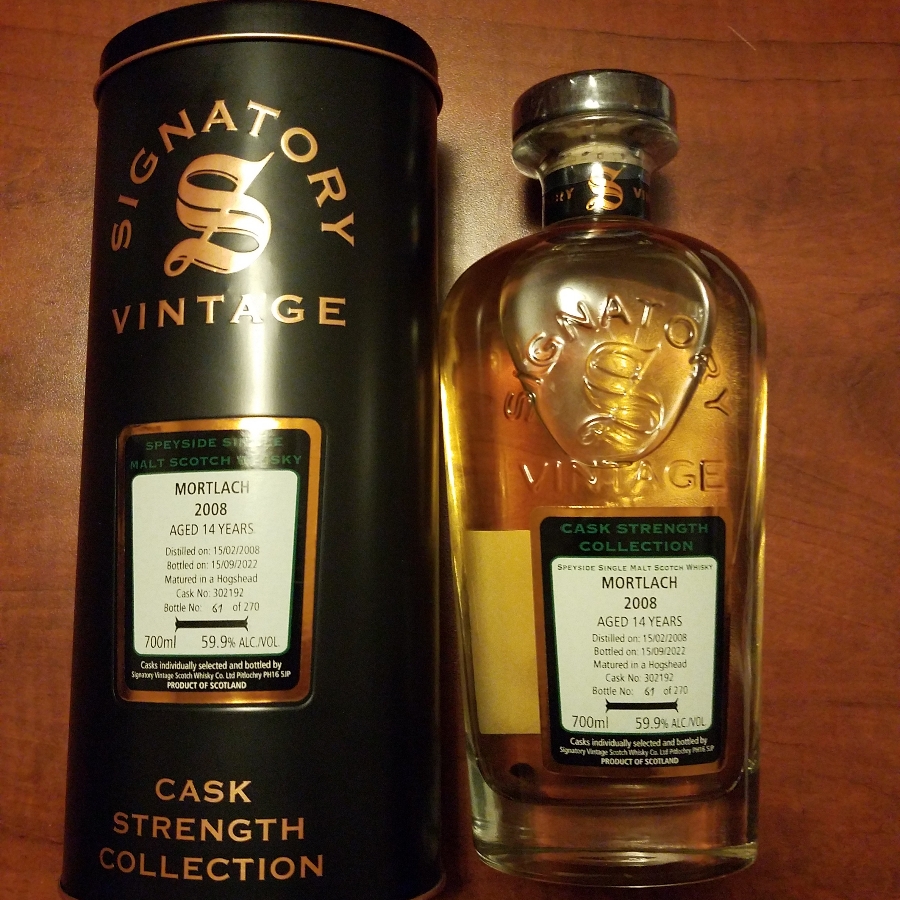Mortlach 2008 Signatory Vintage Cask Strength