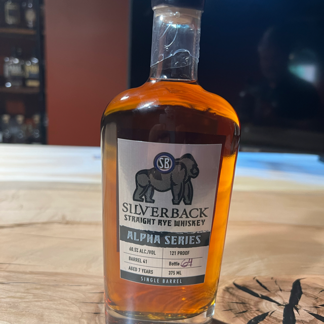 Silverback Straight Rye Whiskey- Alpha Series- Single Barrel