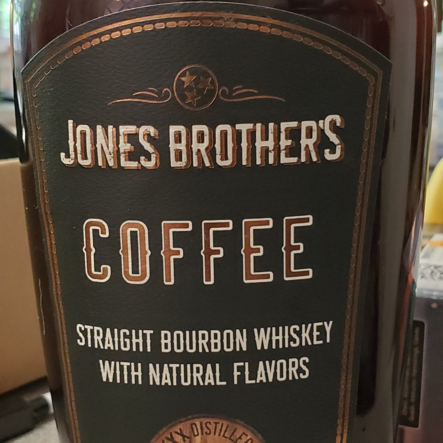 Jones Brothers coffee straight bourbon whiskey