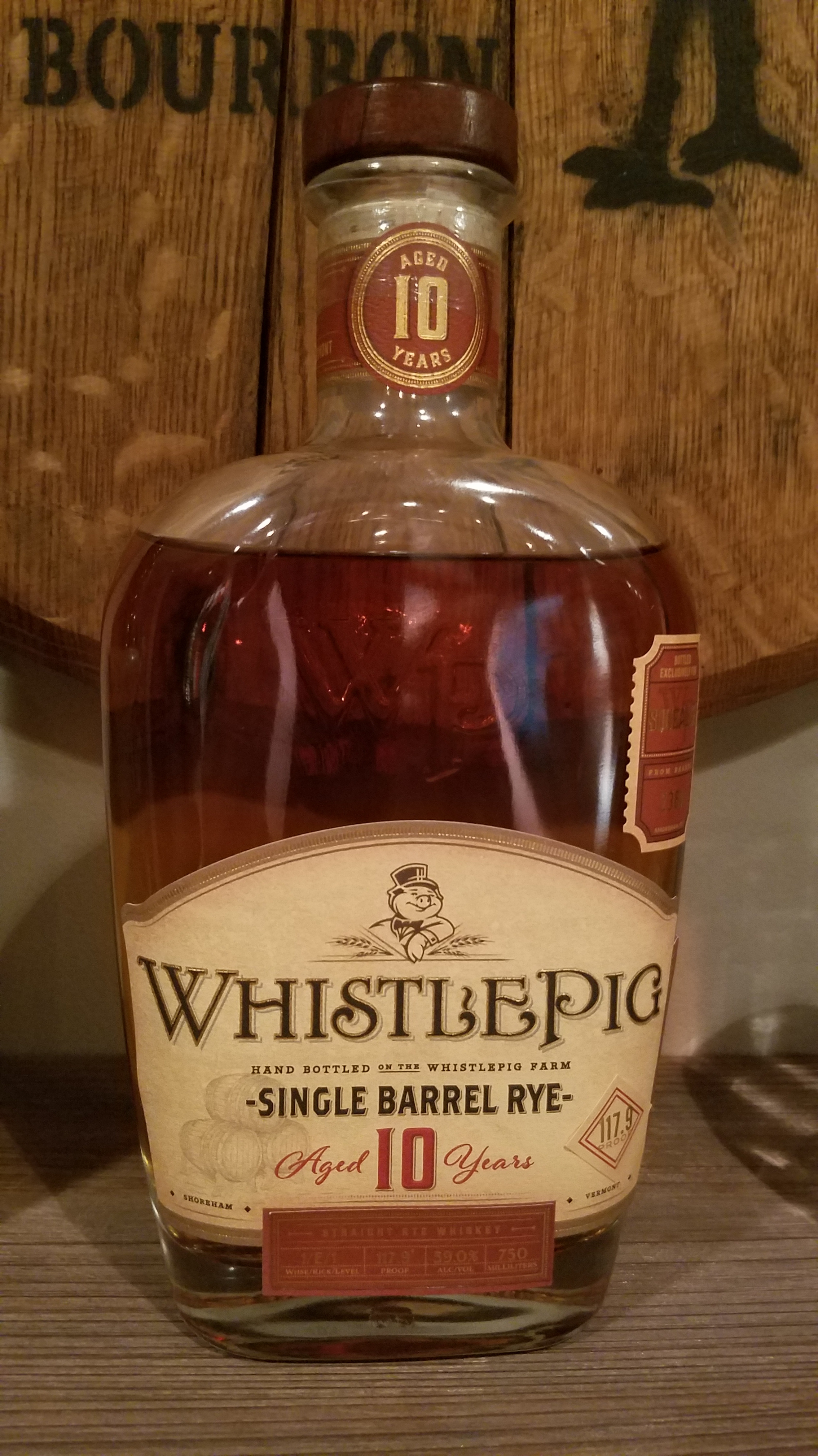 Whistlepig 10 Year Single Barrel Cask Strength Rye "Squealer"