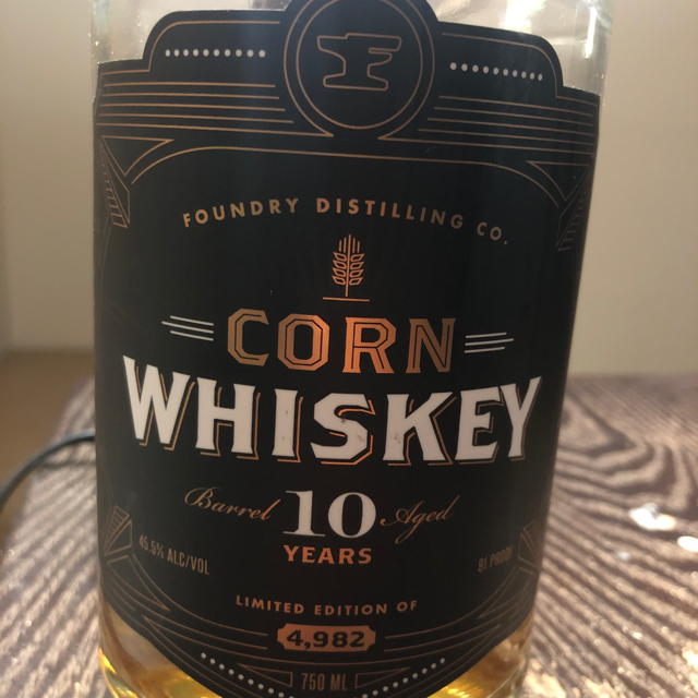 Foundry Distilling Co. 10 Year Corn Whiskey