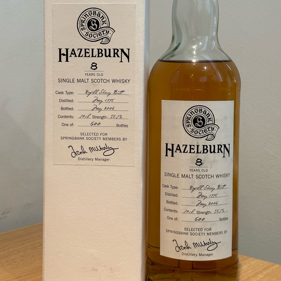 Hazelburn 8 Springbank Society May 2006