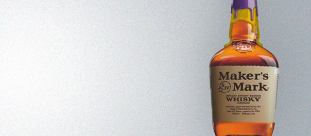 Maker's Mark Los Angeles Lakers Purple And Gold Wax Limited Edition