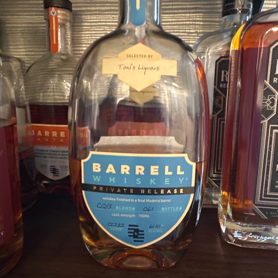Barrell Whiskey Private Release CQ13 finished in a Boal Madeira barrel