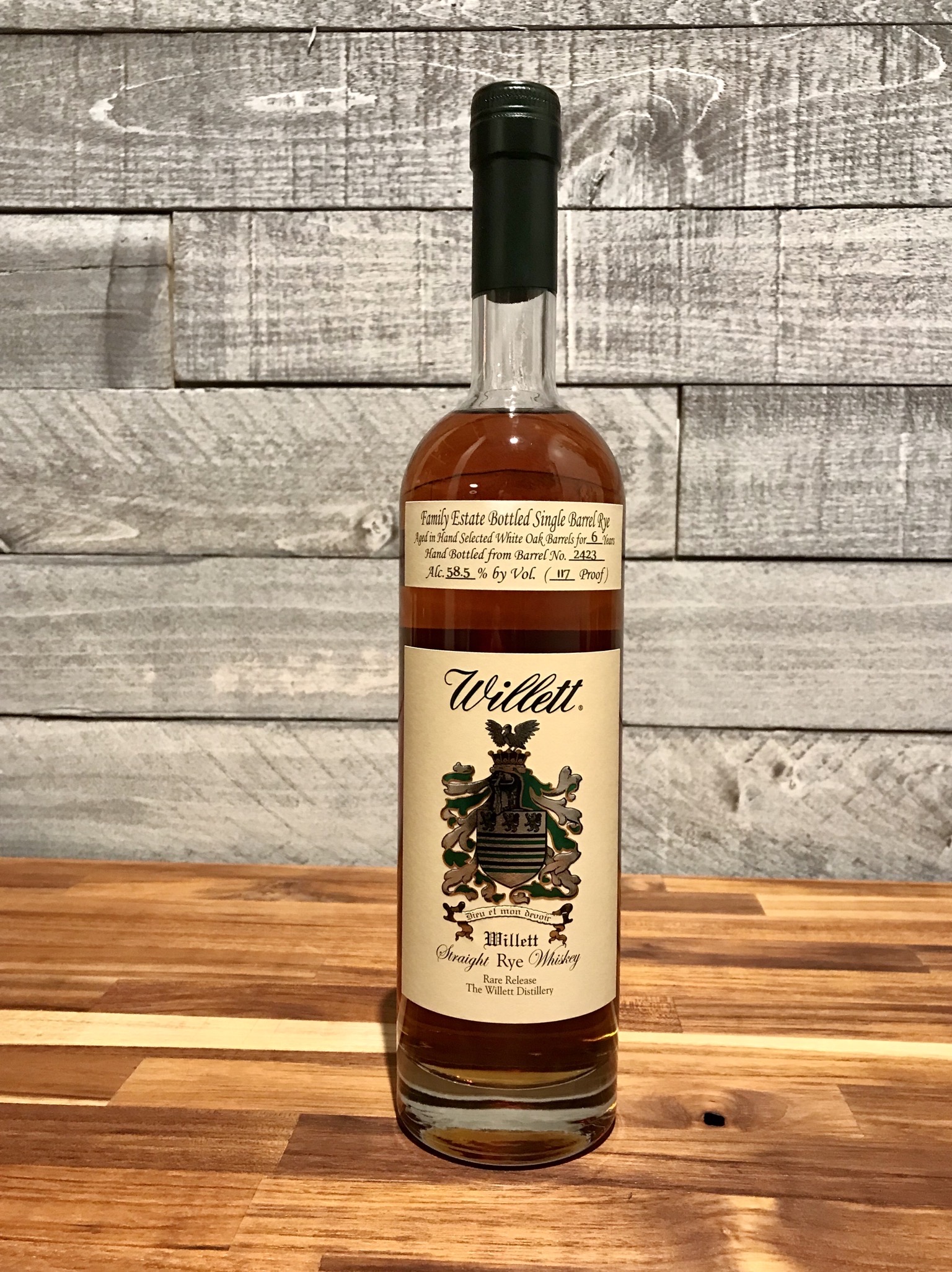 Willett 6 years old 58.5% Straight Rye whiskey 2019