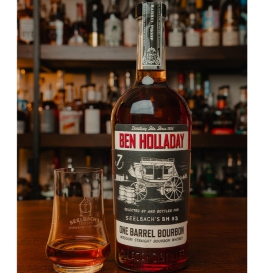 Ben Holladay 7 Year Missouri Straight Bourbon Whiskey One Barrel Bourbon Whiskey, Selected By & Bottled For Seelbachs, BH#3