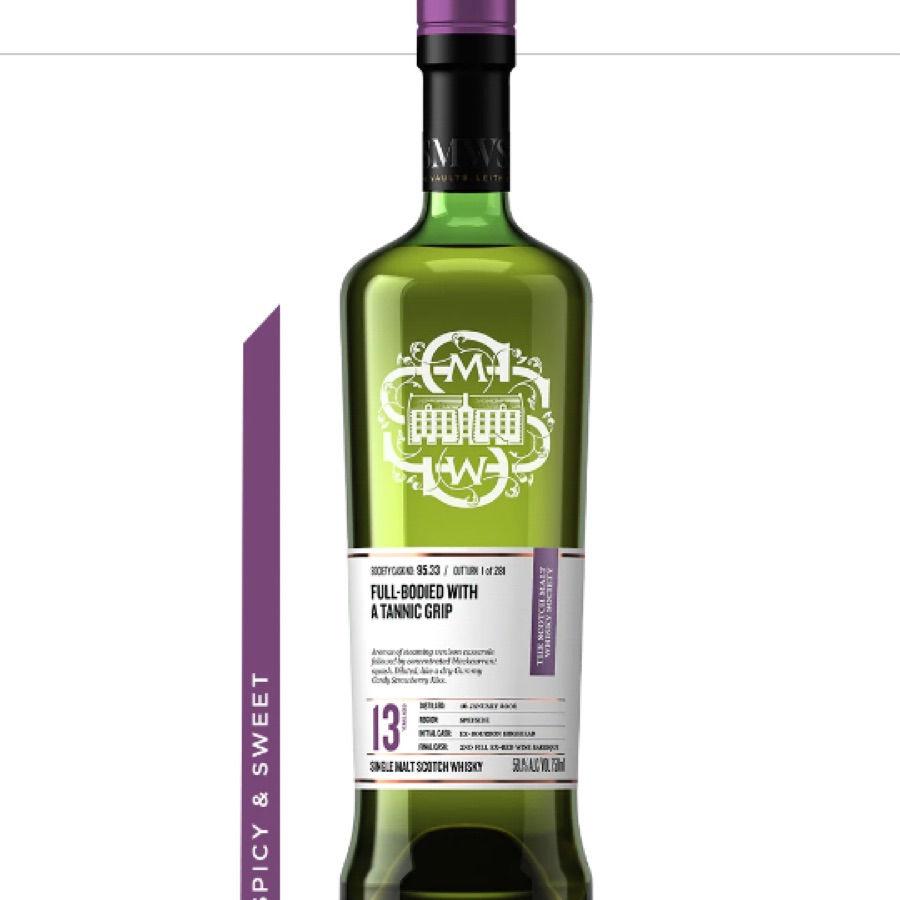 The Scotch Malt Whiskey Society CASK NO. 95.33