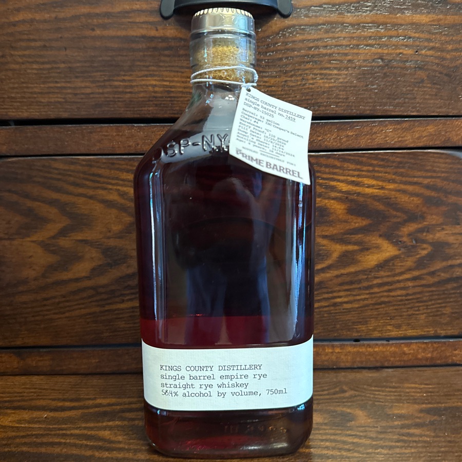 King's County Single Barrel Empire Rye (The Prime Barrel)
