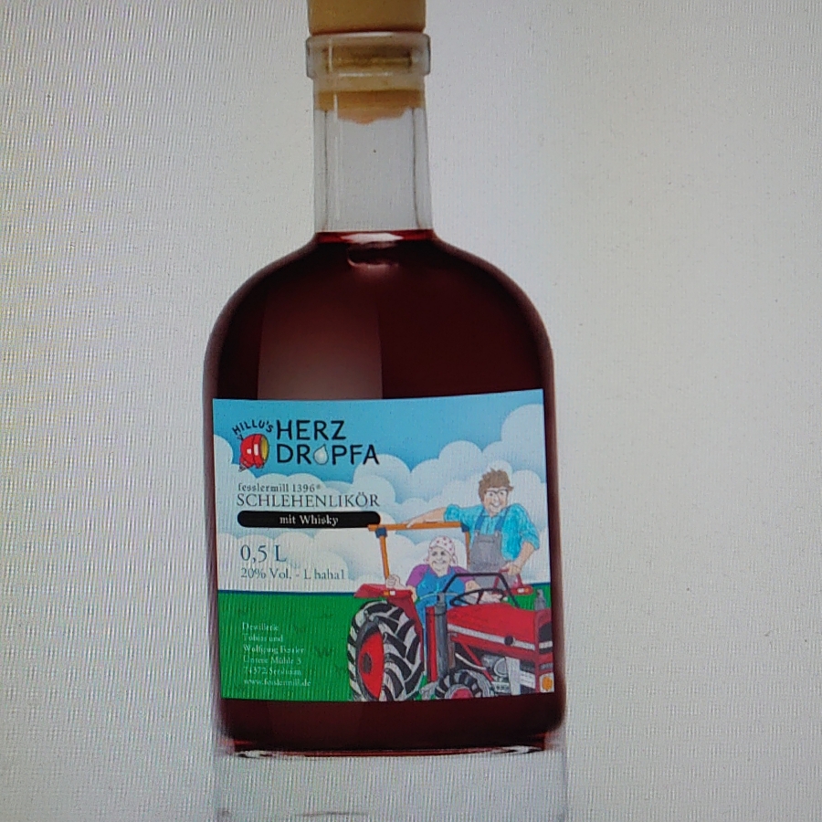 Hillus Herzdropfa Schlehenlikör mit Whiskey