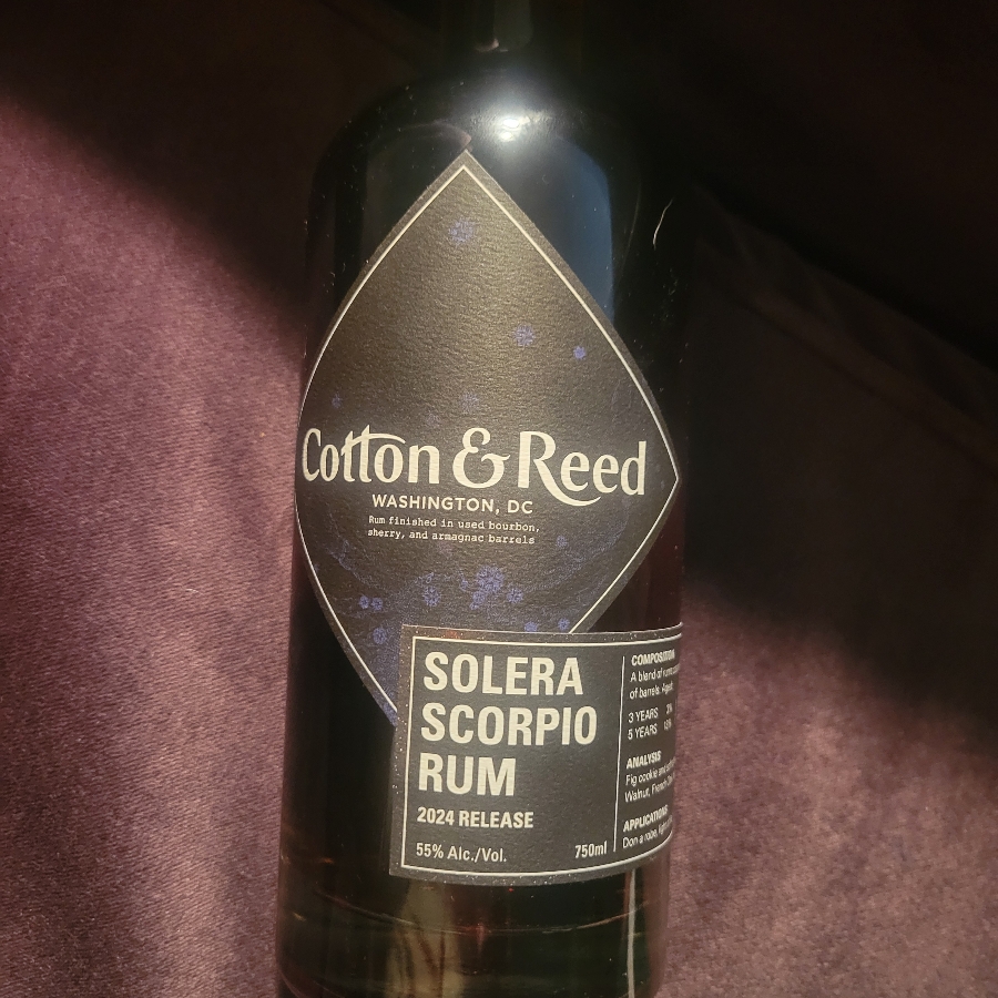Cotton & Reed Solera Scorpio Rum 2024 Release