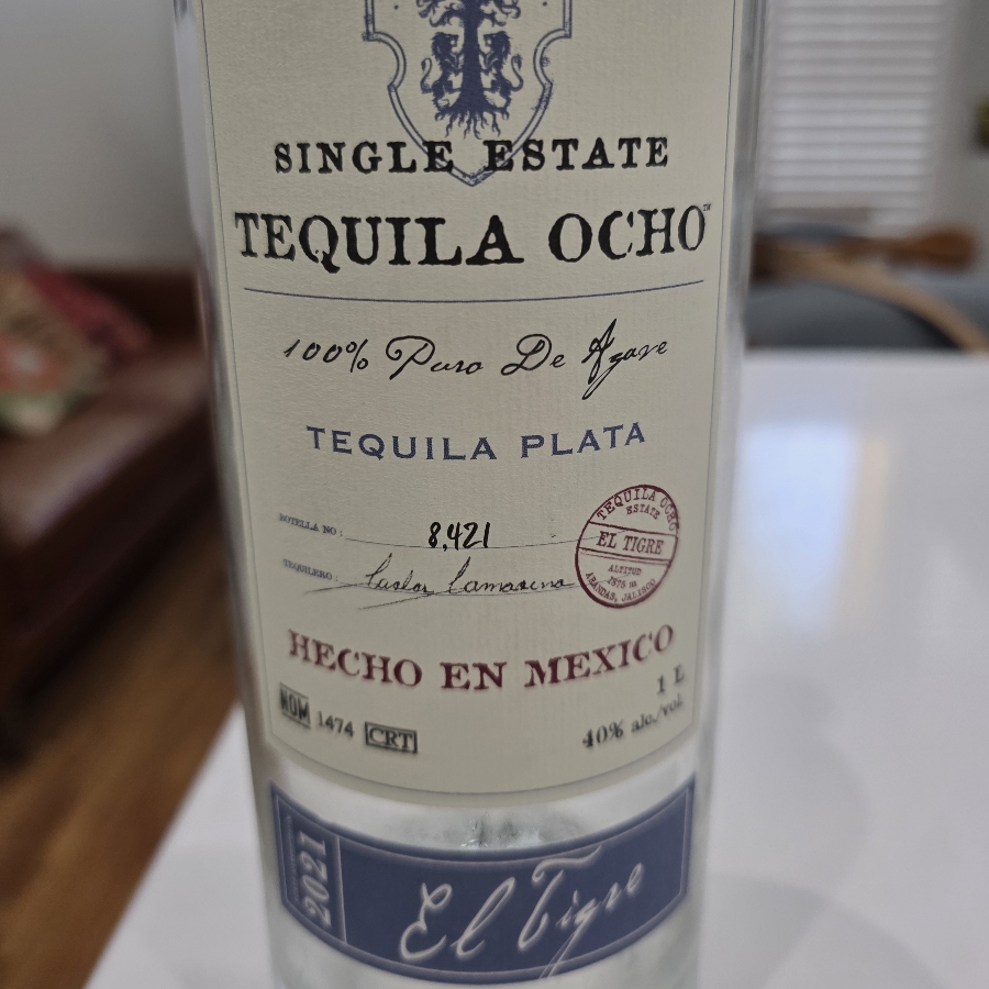 Tequila Ocho Plata El Tigre 2021