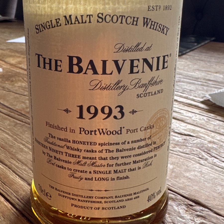 The Balvenie Single Malt 1993 Finished in Portwood Port Casks