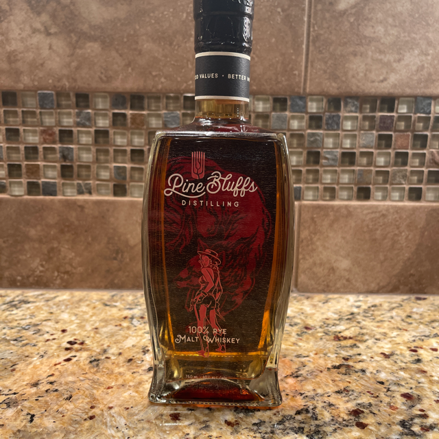 Pine Bluffs Distilling 100% Rye Malt Whiskey