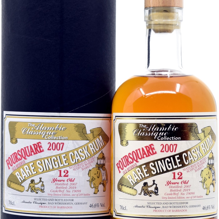 Foursquare 12 Jahre 2007/2019 Refill Scotch Single Cask #19098 Alambic Classique 46,6% vol.