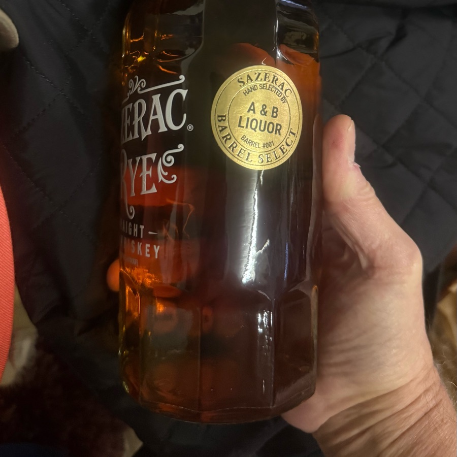 Sazerac Rye Single Barrel Select Store Pick A&B Liquor and Tobacco (Barrel #001)