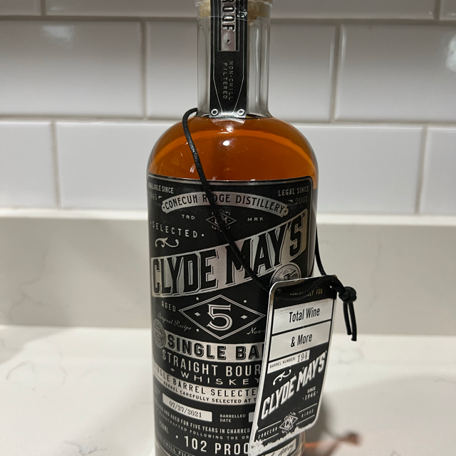 Clyde May's 5 Year Single Barrel Straight Bourbon Whiskey (Total Wine)