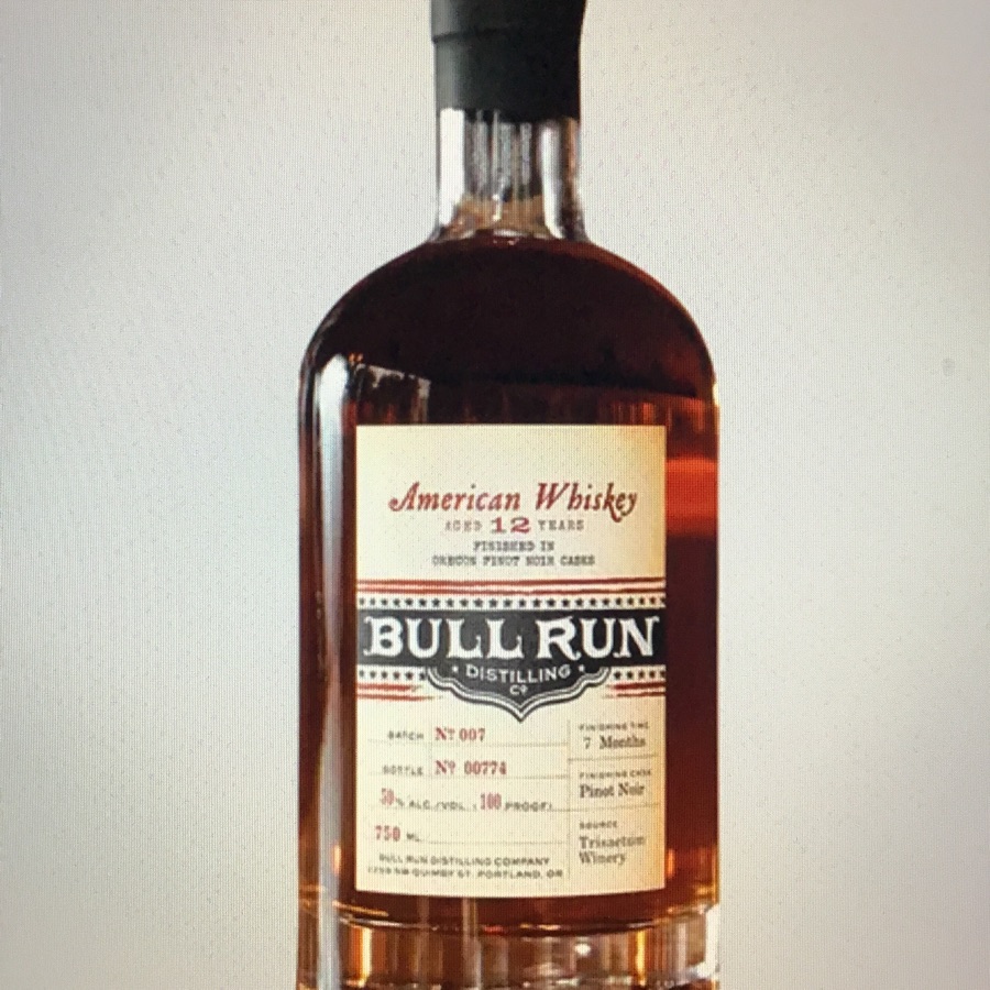 Bull Run Straight Bourbon Whiskey 12 Year Old Cognac Cask Finish Barrel Strength Single Barrel Sellect