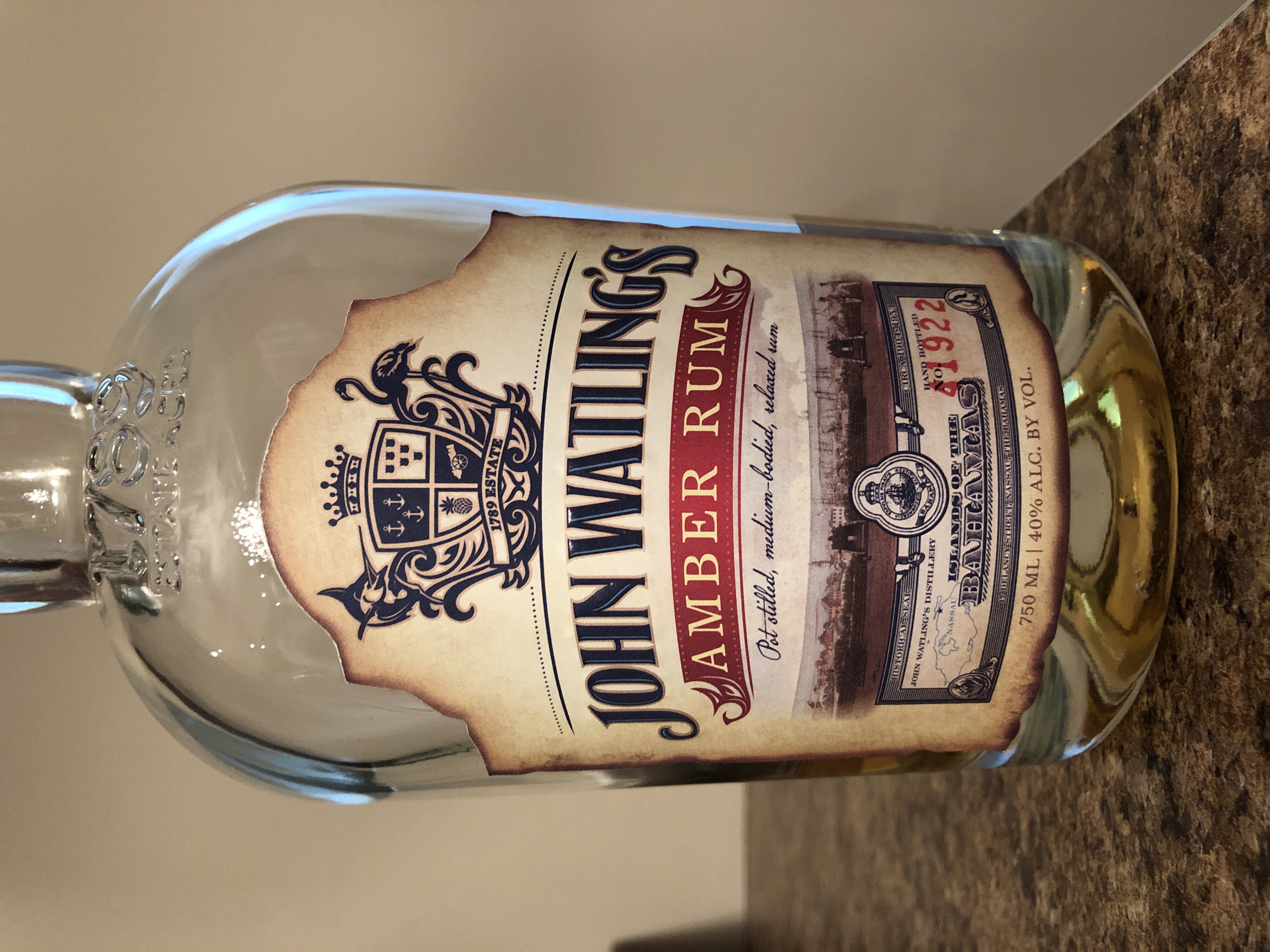 John Watling's amber rum