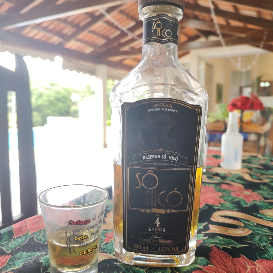 CACHAÇA SÔ NICO RESERVA 4 ANOS BLEND CARVALHO & BALSAMO