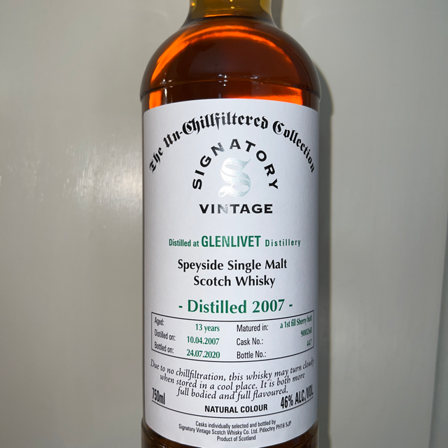 Glenlivet Single Cask 13 year Signatory Vintage