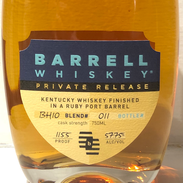 Barrell Whiskey Private Release BH10 Kentucky Whiskey Finished In A Ruby Port Barrel